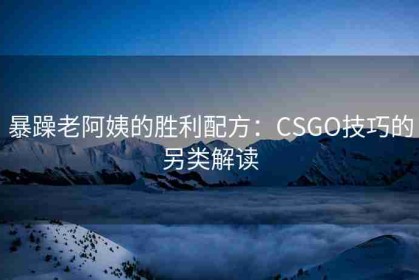 暴躁老阿姨的胜利配方：CSGO技巧的另类解读