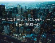 卡一卡二卡三无人区乱码入，一卡二卡三卡免费一区