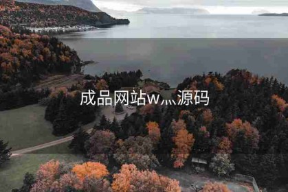 成品网站w灬源码