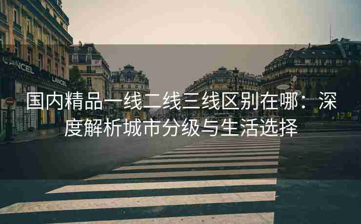 国内精品一线二线三线区别在哪：深度解析城市分级与生活选择