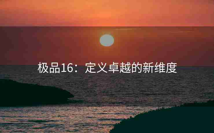 极品16：定义卓越的新维度